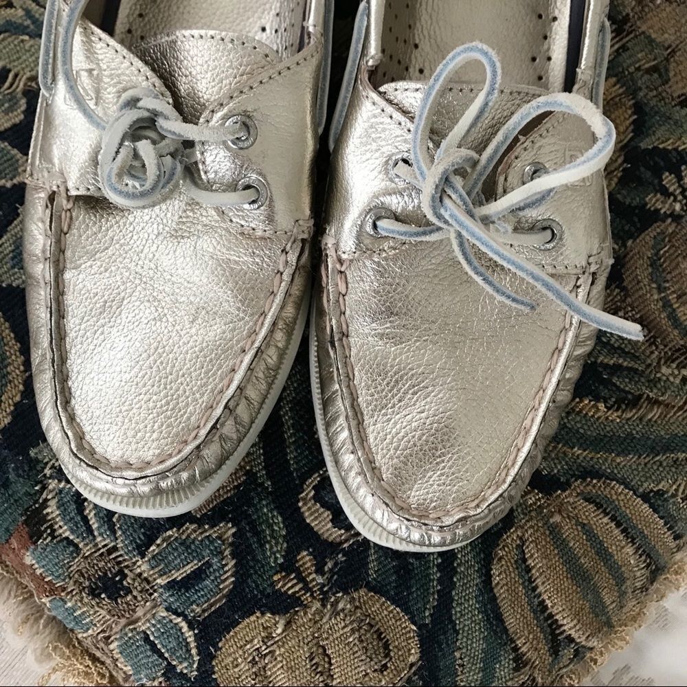 Sperry Top-Sider Gold Boat Shoes Flats SZ 8 M - Picture 3 of 8